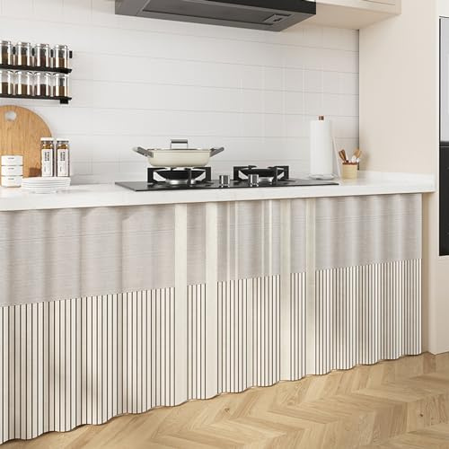 Tende Cucina,Breve Finestra Tenda,Tende Corte Per Interni,con binari di scorrimento autoadesivi,Isolante Oscurante,Facile da Installare,per la decorazione dell'armadio da cucina della camera