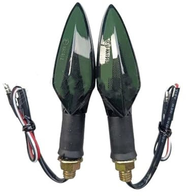 Nisza luces señalización Luces Indicadoras LED Señal Giro Universales Motocicleta 12V, Colores Duales, Ámbar, Rojo, Flecha Intermitente Giratoria, Lámpara Led Para Motocicleta