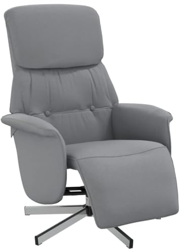vidaXL Reclinerfåtölj med fotstöd ljusgrå tyg, liggfåtölj, fåtölj, justerbar fåtölj, liggfåtöljer, fåtöljer, justerbara fåtöljer, lutningsbar fåtölj
