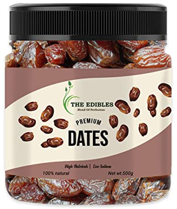 THE EDIBLES Classic Dates with Seeds 500g_Packing May Vary