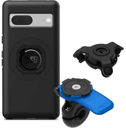 QUAD LOCK Spiegel Handyhalterung für Motorrad mit Vibrationsdämpfer und MAG Hülle für Pixel 7