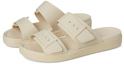 Crocs Brooklyn Buckle Low, Damsandaler, Sandsten, 39/40 EU
