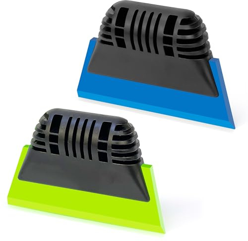 Umaki Small Squeegee Glass Cleaning Wiper Window Tint Squeegee with Non-slip Handle and Removable Rubber Blade for Mirror, Car Tinting, Countertop, PPF, 2pieces