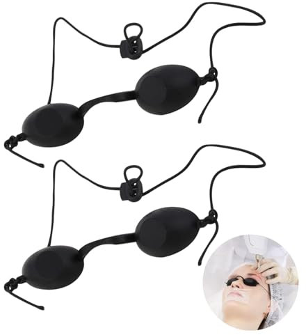Rienan 2 Stück Solarium Brille Schutzbrille Rotlichtlampe UV Schutzbrille Verstellbares Infrarot Schutzbrille Brille für Rotlichtlampe Geeignet für Schönheitskliniken,Solarien,Rot- und Infrarotlicht