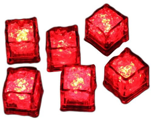 Set Von 12 Auffälligen LED Eisschalen Leuchtend Wasser Aktiviertem Eiswürfel Für Getränke Schmuck Farbenfrohe Weindekorationen
