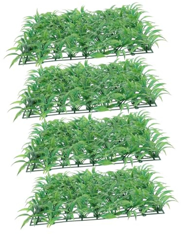 TOYANDONA 4 Piezas Césped Artificial para Paredes Decoración De Césped Artificial para Exteriores Vegetación Decorativa para Pared Balcón De para Pared