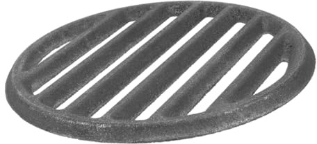 Toyvian Parrilla Redonda De Hierro Fundido Rejilla Para Cocinar Rejilla Para Barbacoa De Hierro Fundido Para Fogatas Al Aire Camping y Eventos Familiares