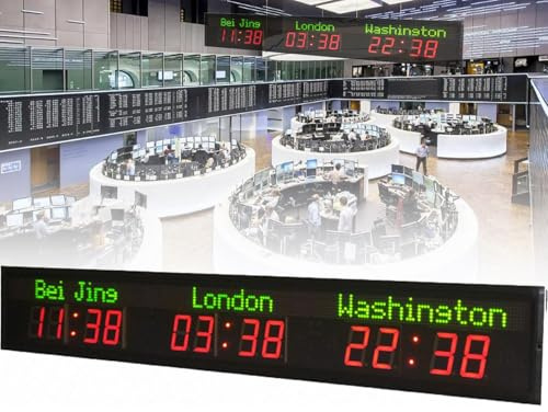 Orologio Mondiale da Parete con più Fusi Orari, Ideale per Il Monitoraggio del Tempo Globale in Uffici E Case