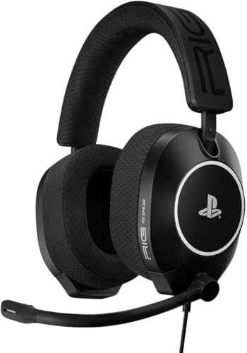 Sony R5 Pro HS Kabelgebundenes Gaming-Headset, Schwarz, offiziell lizenziert für PS5, PS4-kompatibel. Kabelgebundenes Headset mit 3,5-mm-Klinkenstecker.
