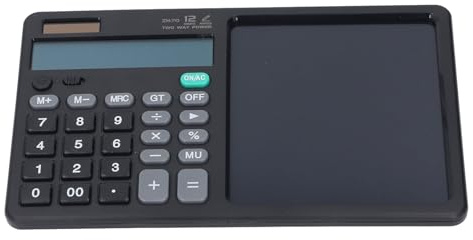 ZDETGU Miniräknare LCD-surfplatta, Bärbar Skrivplatta Miniräknare med Anteckningsblock för Kontor, Skola och Hem, Multifunktionell Enhet för Matematikberäkningar, Handstil, Skisser och Anteckningar,