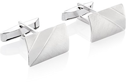 STERLL Herren Manschettenknöpfe Aus Echtem Silber 925 Mit Moderner Oberflächengestaltung
