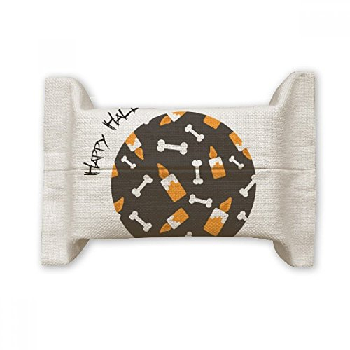 DIYthinker Kerze Knochen Halloween Hallowmas Baumwolle Leinen Seidenpapier Deckelhalter Aufbewahrungsbehälter Geschenk 17x27cm Mehrfarbig