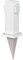 ledscom.de Presa di corrente da giardino a colonna Polly con picchetto a terra per esterni, IP44, a 2 ingressi, in acciaio inox, quadrata, bianca, 27cm