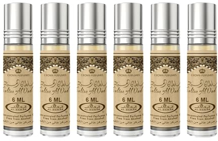 Al Rehab Authentischer Duft, ohne Alkohol, 6 ml, 100 % hochwertiges Öl, 6 ml x 6 Stück (Sultan Al Oud)