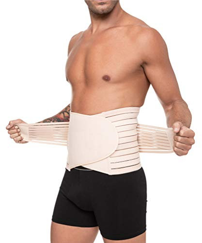 Channo Cintura Lombare: Supporto Ideale per Uomo e Donna - Doppia Regolazione Forte e Sollievo Immediato Visone L-XL