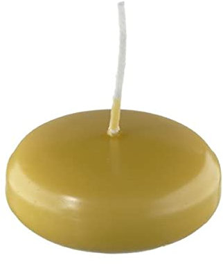 Kopschitz Schwimmkerzen Mustard Senf 40 x Ø 80 mm, 8 Stück, XXL Schwimmkerzen