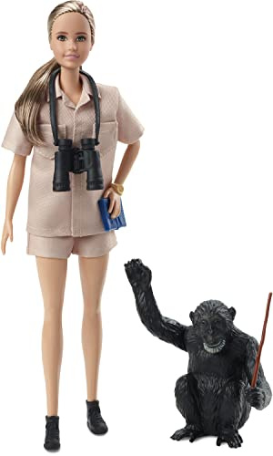 Barbie Signature - Bambola da collezione inspirata a Jane Goodall della línea Inspiring Women Giocattolo per Bambini 6+, Adulti e Collezionisti, HCB83
