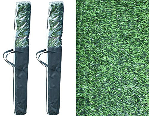 PAL | Seto Artificial Decorativo Ignífugo | 3m Largo x 1m Alto, Verde | 90 Varillas, (2- Rollos 3x1m)