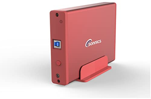 Sonnics Externe Festplatte, 1 TB, USB 3.0, kompatibel mit Xbox One, PS4, Windows PC/Mac (Desktop nicht tragbar), Rot