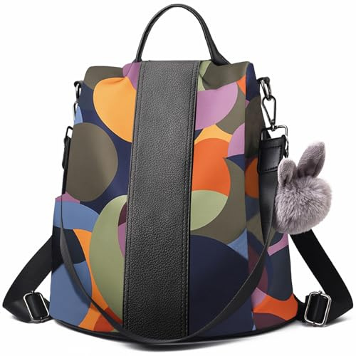 CHARMORE Damen Rucksack Wasserdichte Nylon Schultaschen Anti-Diebstahl Tagesrucksack Schultertaschen