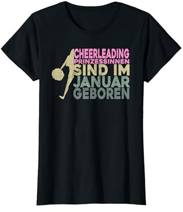 Cheerleading Geburtstag Damen Pompom Cheerleaden Mädchen T-Shirt