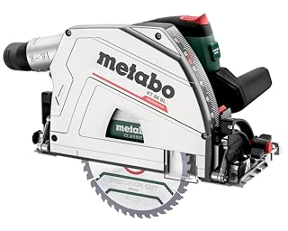 metabo Sega circolare ad immersione KT 66 BL – 1200 W, profondità di taglio 66 mm, diametro lama 165 mm, motore senza spazzole, guida precisa, velocità variabile, aspirazione della polvere, ideale per