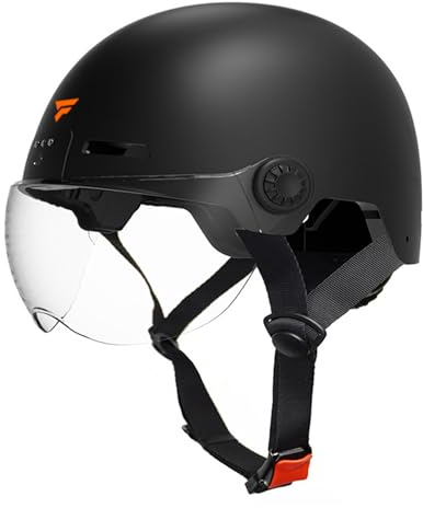 Kavolet Fahrradhelm mit Visier und Licht, Smart Fahrradhelm Fahrradrecorder mit 1080P Kamera für Männer Frauen 54–63 cm Helmgröße verstellbar