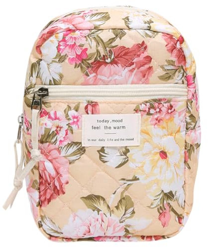 GETBSTOOP Gesteppte Make up Tasche mit Blumenmuster Kosmetiktasche großes Fassungsvermögen Make up Organizer Make up Clutch Geldbörse Make up Aufbewahrungstasche