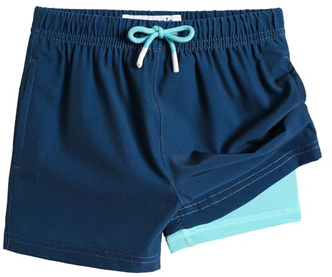 maamgic Boys Swimming Shorts for 2T-16 Years Stretchy Quick Dry Boys Swim Trunks Anti Chafe Boxer Brief Swimsuits with Pockets