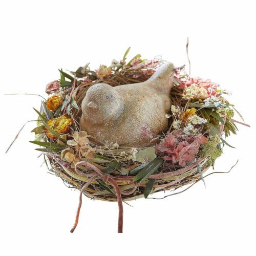 Loberon Deko Figur Nafisah, beige | Charmanter Vogel, Natürliche Stein-Optik, Indoor und Outdoor Geeignet, Dekoration, Tierfiguren, Polyresin