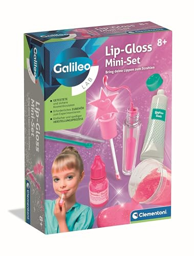 Clementoni Galileo Lab Lip-Gloss Mini Set | Lipgloss selbst herstellen mit echten, sicheren Inhaltsstoffen - Experimentier-Set ab 8 Jahren von Clementoni 59444