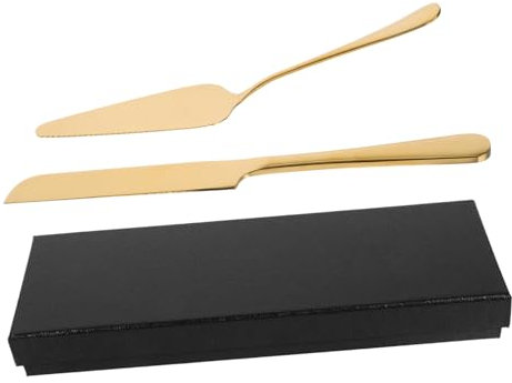 GRIRIW 1juego Cuchillo y Servidor De Pastel Inoxidable para Bodas y Utensilios De Repostería Mango para Cortar Pizzas