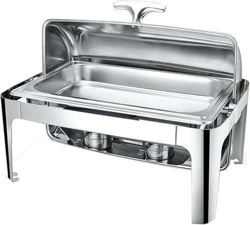 HOTAPEPU Calentador de Alimentos eléctrico Chafing Dish Chafer Chafing Dish Servidores y Calentadores de Buffet rectangulares comerciales: MGA la Comida Fresca y Deliciosa - 9L (A)