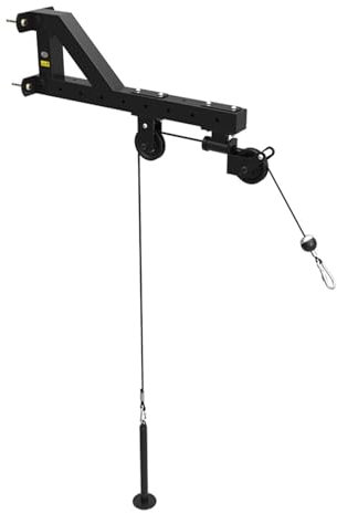 Lat Pull Down Cable System with Rotating Pulley - Versatile Fitness Cable Machine for Home Workouts, Tricep Extensions, and Pull Downs