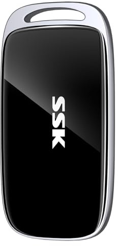 SSK Externe SSD 8TB, bis zu 2000MB/s Portable SSD Festplatte Extern, USB 3.2 Gen.2x2 External SSD für iPhone 15/16 PRO/Mac/Phone OTG/Laptop/PC und Spielkonsole, mit LED-Anzeige