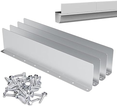 Valley Lot de 4 protections de gouttières anti-éclaboussures pour gouttières - Protection contre le débordement de gouttière - Protection contre le débordement de gouttière - Déflecteur de pluie pour