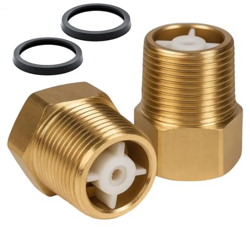 2Stück Messing Rückschlagventil 3/4 Zoll IG zu AG, DN20 Rückflussverhinderer, Rückschlagventil für Gartenpumpen, Rücklaufventil Abwasser, Rückflussverhinderer 3/4 Zoll für Waschmaschinen Springbrunnen