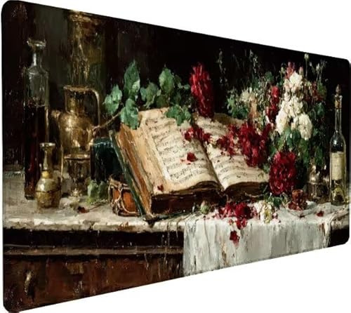 Alfombrilla Ratón XXL 1000x500x3mm, Mousepad Libro,EspíRitu Gaming Mouse Pad Impermeable, Bordes Cosidos, Grande Mousepad con Base de Goma Antideslizante, Accesorios Escritorio Regalos Hombres I-WP15