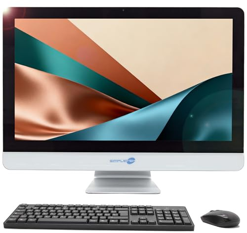 SIMPLETEK - All in One AIO 24 FHD pekskärm Windows 10 Pro i3 16 GB RAM 480 GB SSD dator dator fast webbkamera POS fodral