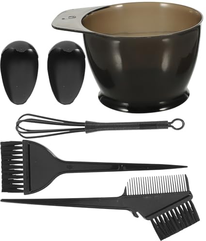 NOLITOY Kit de Teinture Capillaire Brosses Lavables 5 Pièces en Plastique Portable pour Salon Professionnel et Usage Domestique
