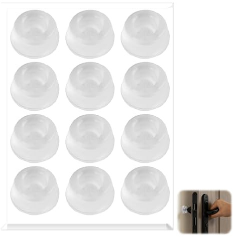 leruiyezs 12pcs Almohadillas De Silicona Autoadhesivas para Pies De Goma,Topes De Goma Autoadhesivos Transparente,Almohadillas Amortiguadoras De Ruido Lagrimas Silicona Adhesivas para Puertas Muebles