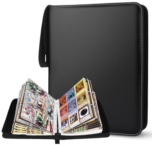 Album de cartes à collectionner transparent, 900 poches latérales, grandes cartes à collectionner, classeur pour cartes à collectionner, cartes de sport, cartes MTG pour cartes à jouer, Yugioh, etc