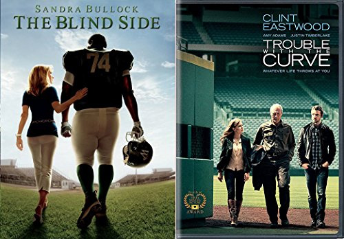 True Story The Blindside DVD Football Movie + Trouble With the Curve Clint Eastwood Baseball Double Feature Sports Set