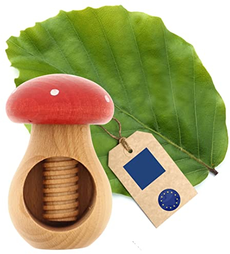 Hofmeister - Cascanueces de Madera de Haya, Hecho a Mano en Europa, agrieta Cada Tuerca con Poca Fuerza, Ideal para niños, Las Conchas de nueces permanecen en la Galleta