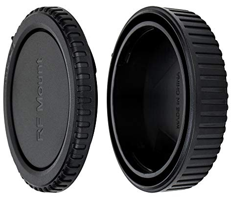 JJC Gehäusedeckel + Objektivdeckel (hinten) für Canon RF-Kameras EOS R Ra RP R1 R3 R5II R5 R5c R6 R6II R6III R7 R8 R10 R50 R100 usw. und RF Mount-Objektiv (1 Set)