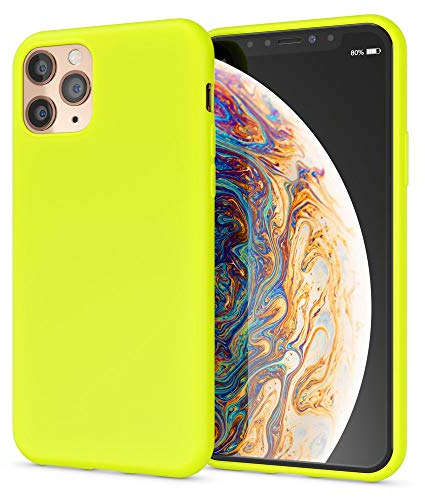 NALIA Neon Hülle kompatibel mit iPhone 11 Pro, Ultra-Slim Silikon Handyhülle Soft Case Phone Cover Stoßfest Dünn, Weiche Gummi Schutzhülle Handy-Tasche Backcover Bumper Etui Schale Skin, Farbe:Gelb