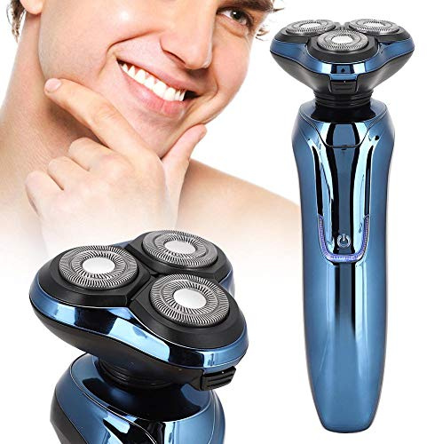 Uomo rasoio elettrico impermeabile ricaricabile rasoio barba rasatura taglio 4D intelligente 3 teste rasoio rotante barba