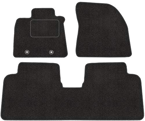 Fußmatten mit Clips 4er Set für Toyota Avensis 3 2009-2018 Velours Automatten
