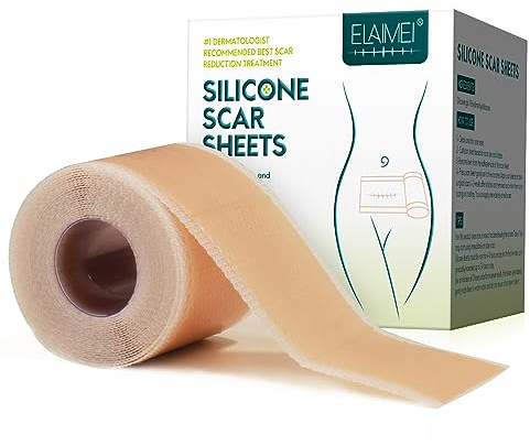 Silicone Scar Sheets, Silicone Scar Sheets Tape1.6x120 Inch - 3M, Scar Strips, Reusable, Professional Scar Removal, Scar Patch Pads.