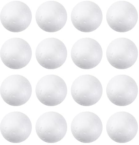 Amosfun Palline Artigianali 100 Pezzi 4 Cm Palline di Polistirolo per Decorazioni Feste di Natale Eventi